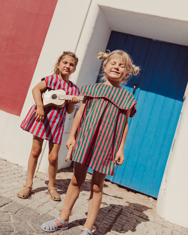 VESTIDO AURORA RED STRIPES PETIT