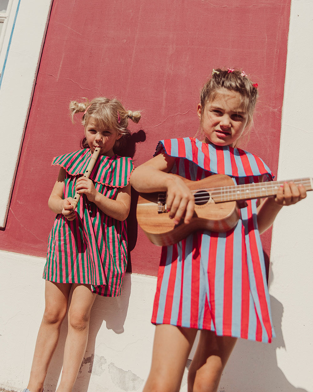 VESTIDO AURORA GREEN STRIPES PETIT