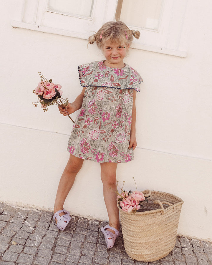 VESTIDO AURORA GREEN FLOWERS PETIT