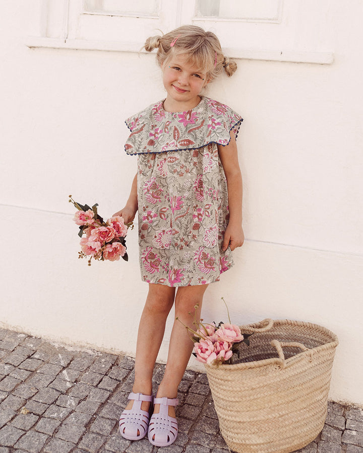 VESTIDO AURORA GREEN FLOWERS PETIT