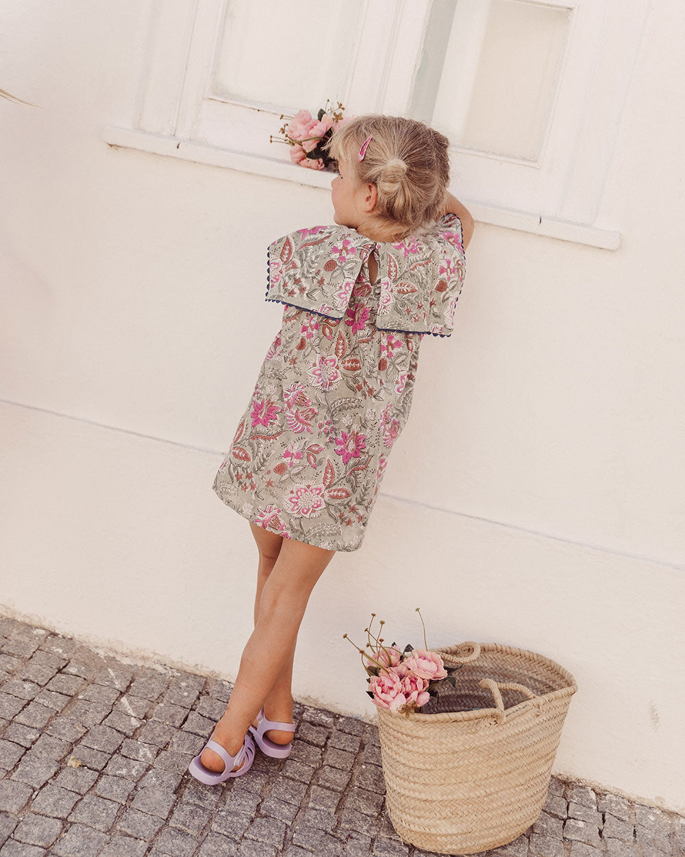 VESTIDO AURORA GREEN FLOWERS PETIT