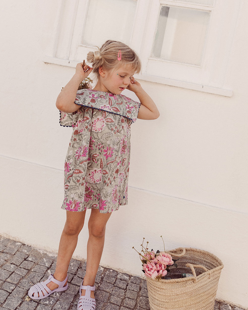 VESTIDO AURORA GREEN FLOWERS PETIT