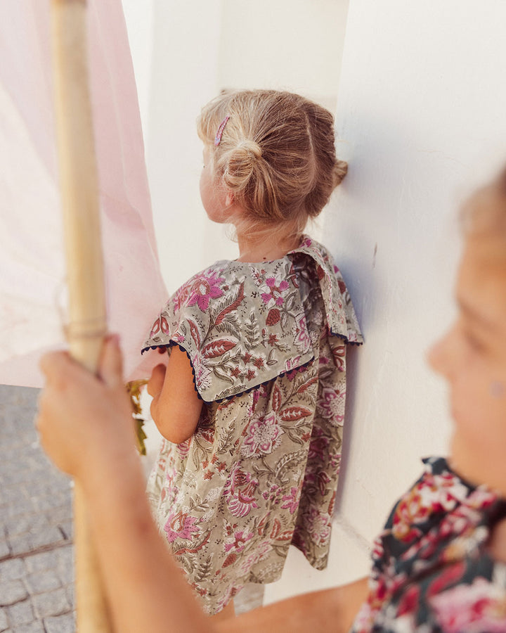 VESTIDO AURORA GREEN FLOWERS PETIT