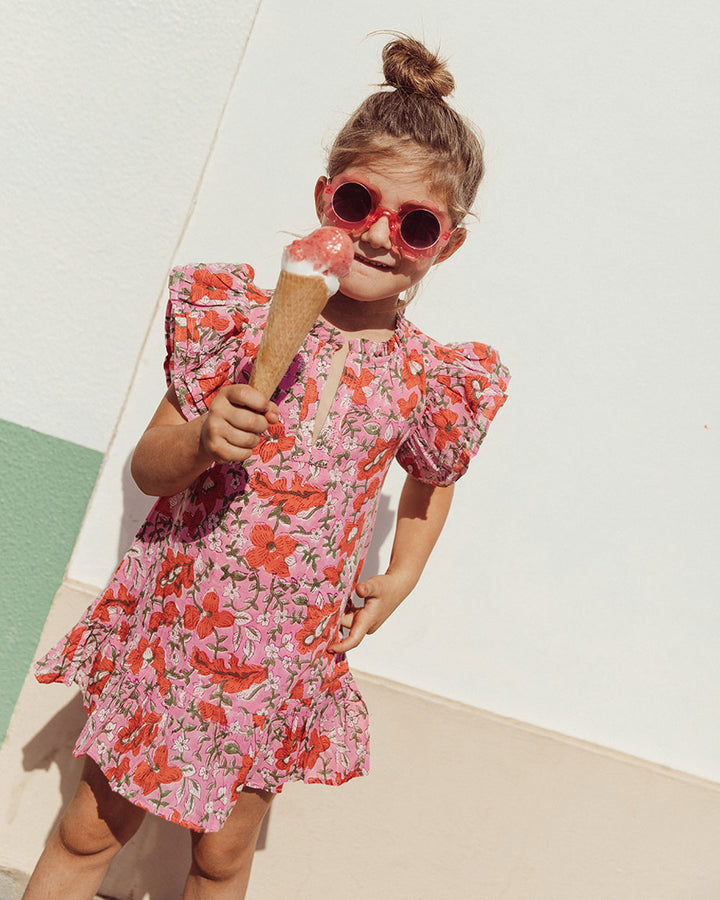 VESTIDO ANGELE PINK FLOWERS PETIT