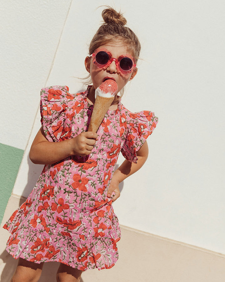 VESTIDO ANGELE PINK FLOWERS PETIT