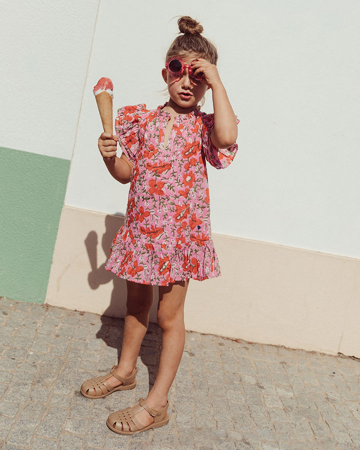VESTIDO ANGELE PINK FLOWERS PETIT