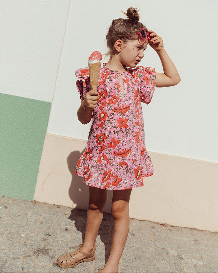 VESTIDO ANGELE PINK FLOWERS PETIT