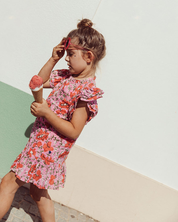 VESTIDO ANGELE PINK FLOWERS PETIT