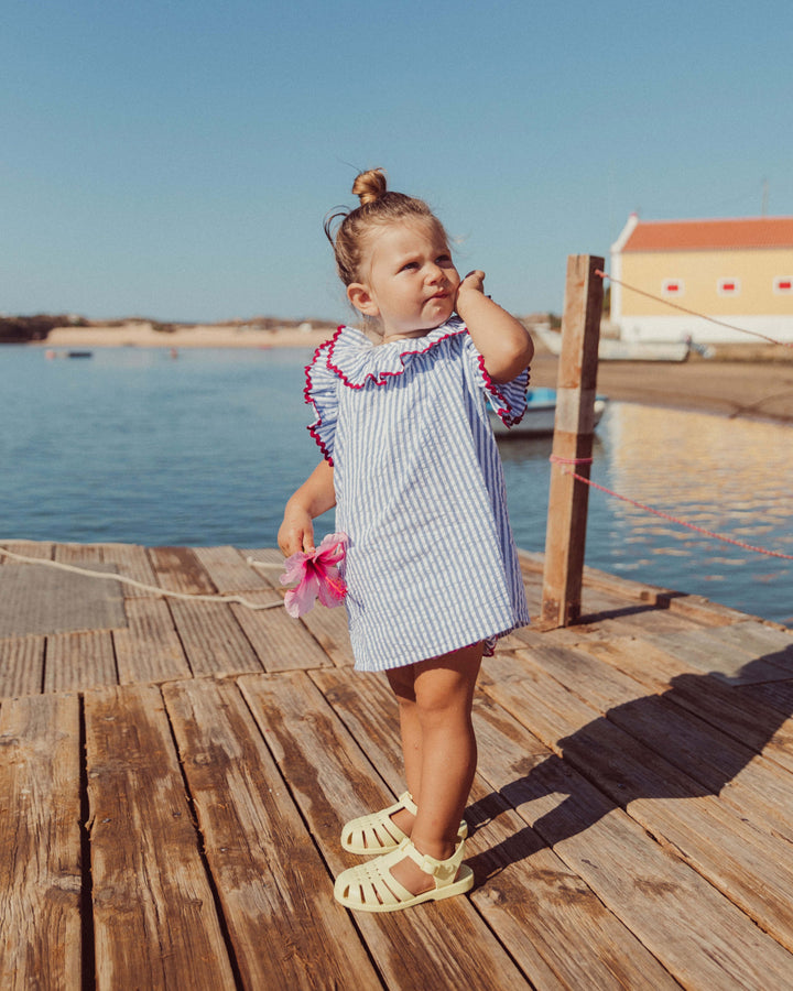 VESTIDO CLARISSA WHITE BLUE PETIT