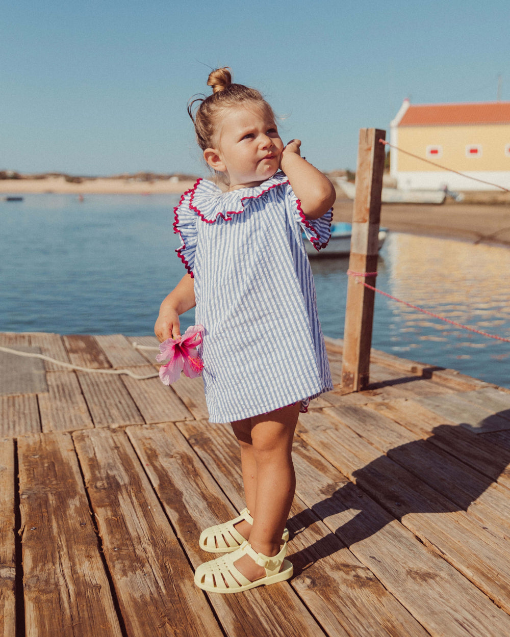 VESTIDO CLARISSA WHITE BLUE PETIT