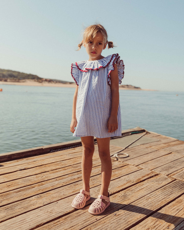 VESTIDO CLARISSA WHITE BLUE PETIT