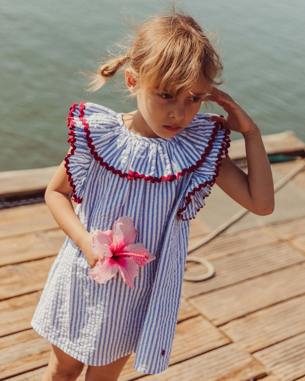 VESTIDO CLARISSA WHITE BLUE PETIT