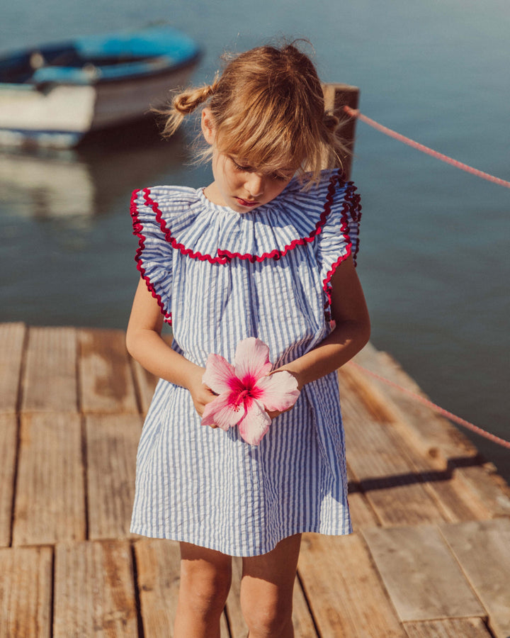 VESTIDO CLARISSA WHITE BLUE PETIT