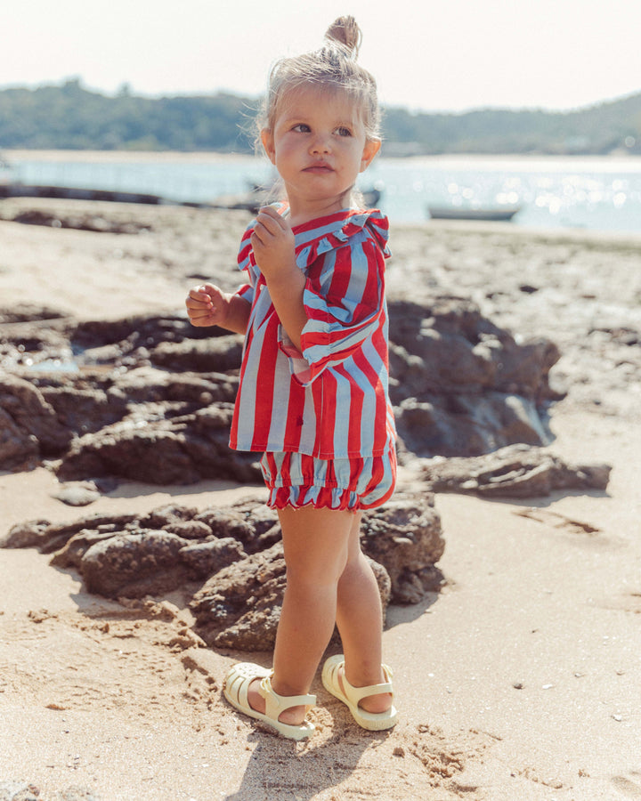 BLUSA CAPRIOLE RED STRIPES PETIT