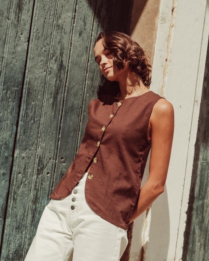 VEST ECLAT BROWN