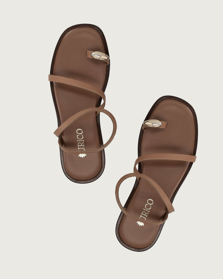 SANDALIA ZANTE CAFÉ GOLD