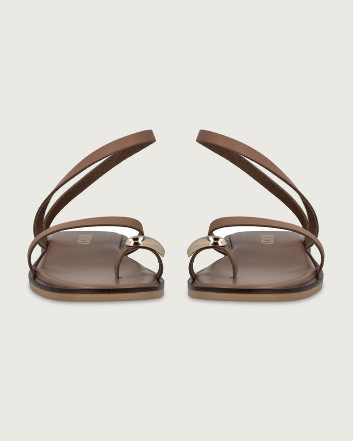 SANDALIA ZANTE CAFÉ GOLD