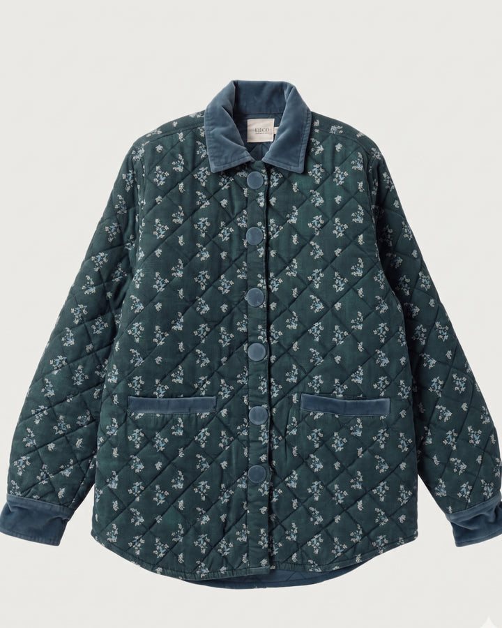 CHAQUETA JUANA CHERRY BLOSSOM PETROL