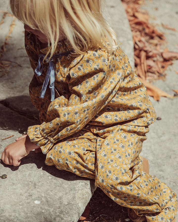 BLUSA DENIM EIRA FLOWERS MUSTARD PETIT