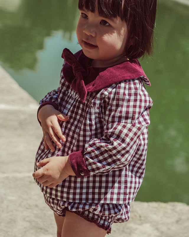 BLUSA LIV VICHY BURGUNDY PETIT