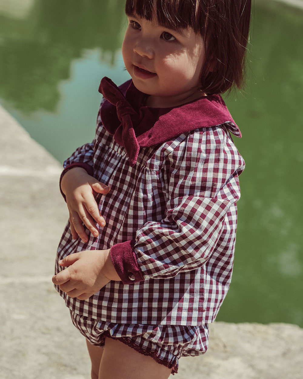 BLUSA LIV VICHY BURGUNDY PETIT