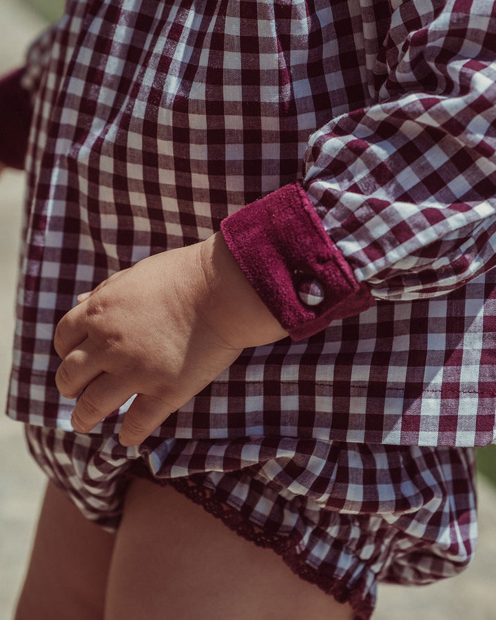 BLUSA LIV VICHY BURGUNDY PETIT