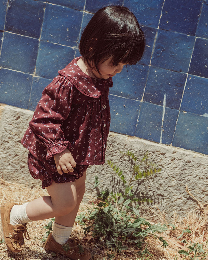 BLUSA POMPON CHERRY BLOSSOM BURGUNDY PETIT