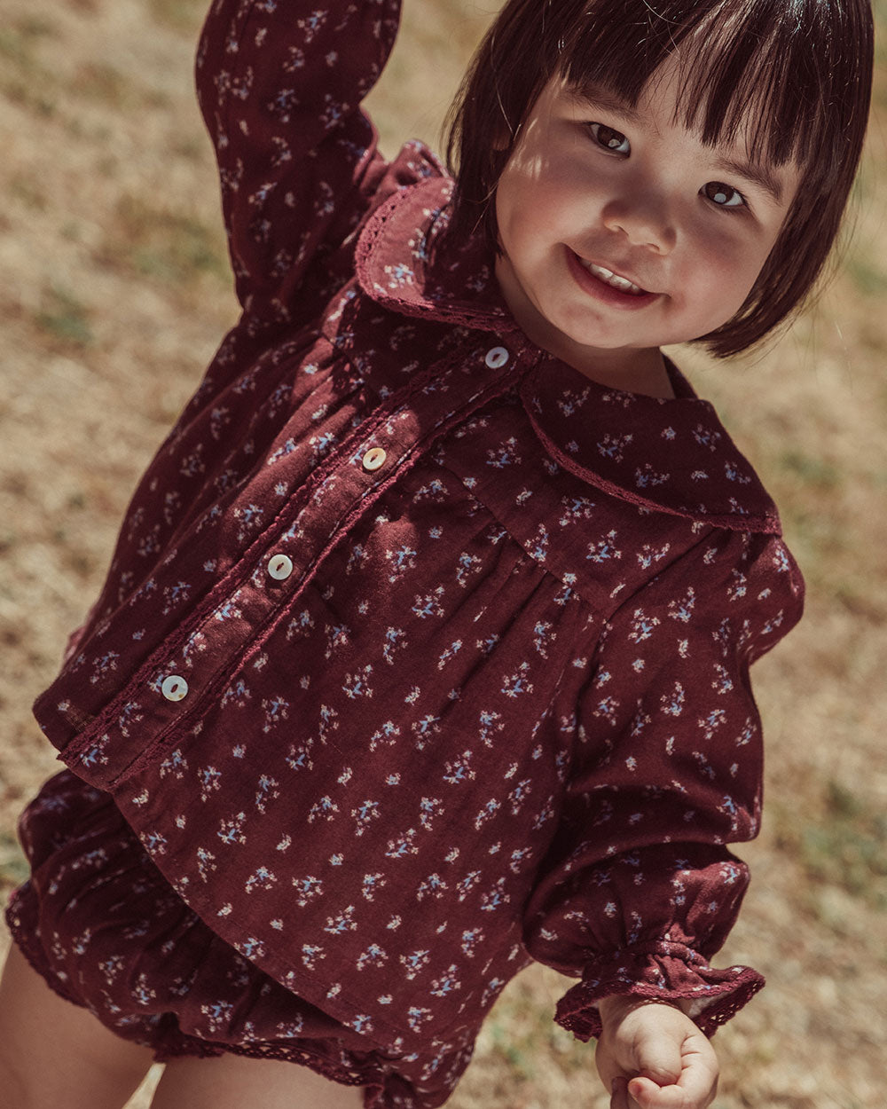 BLUSA POMPON CHERRY BLOSSOM BURGUNDY PETIT