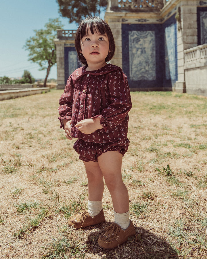 BLUSA POMPON CHERRY BLOSSOM BURGUNDY PETIT