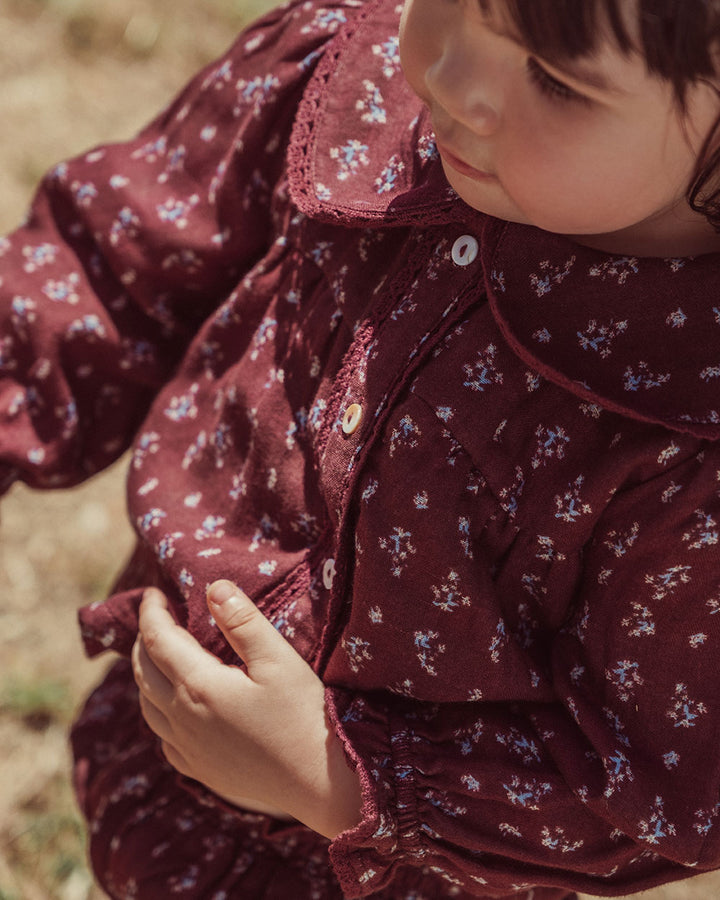 BLUSA POMPON CHERRY BLOSSOM BURGUNDY PETIT
