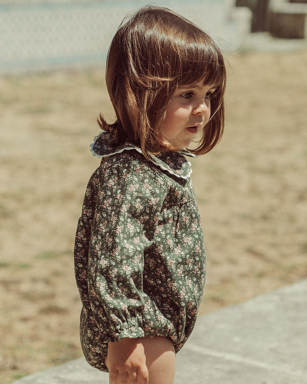 RANITA DENIM LOLI FLOWERS GREEN PETIT