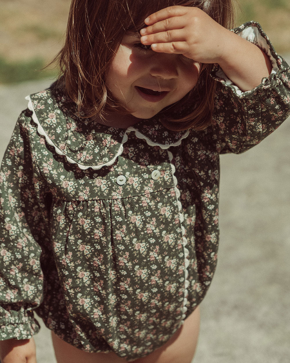 RANITA DENIM LOLI FLOWERS GREEN PETIT