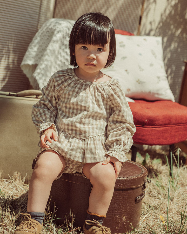 BLUSA COCO VICHY BEIGE PETIT