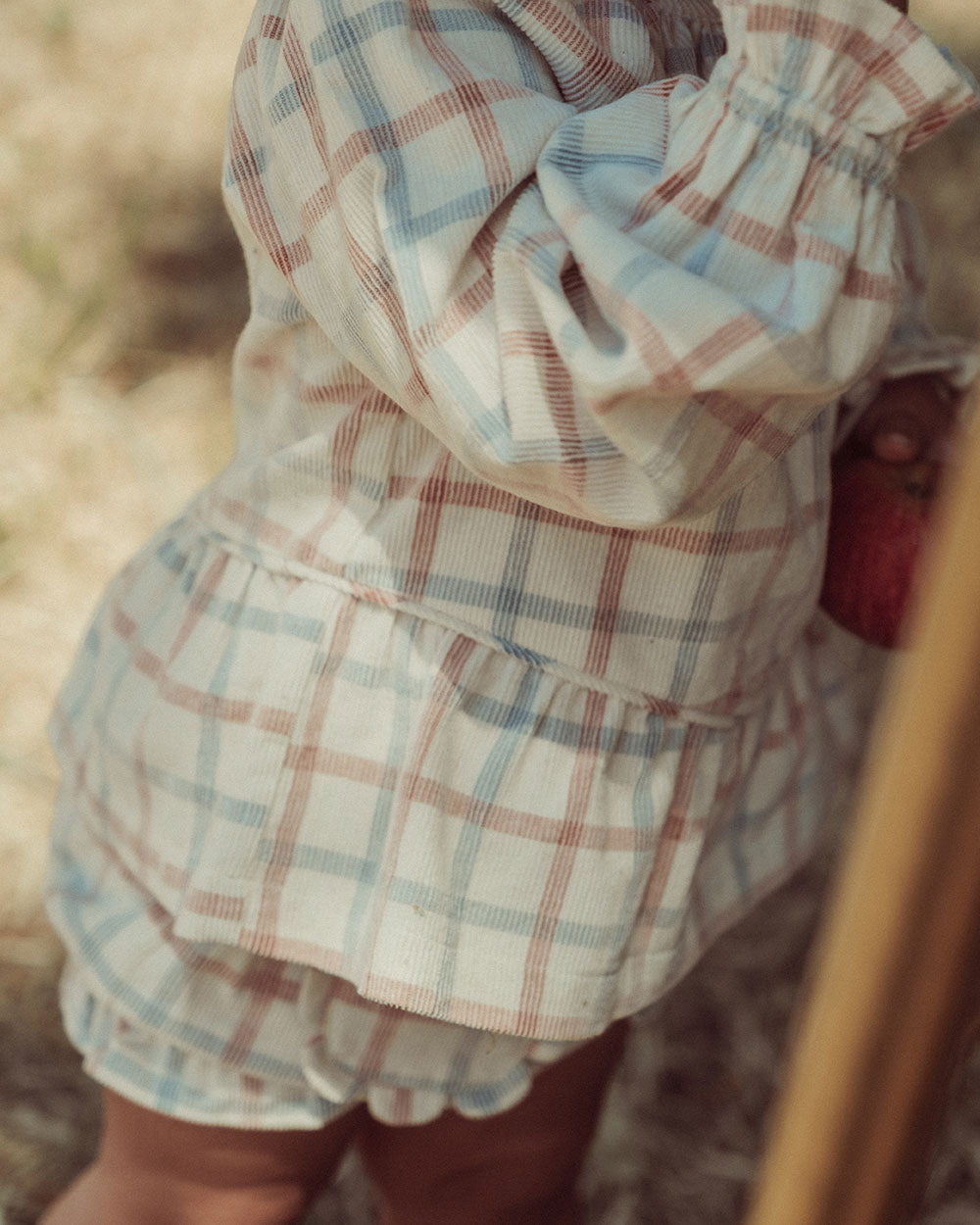BLUSA COCO SCOTTISH LIGHT BLUE RED PETIT