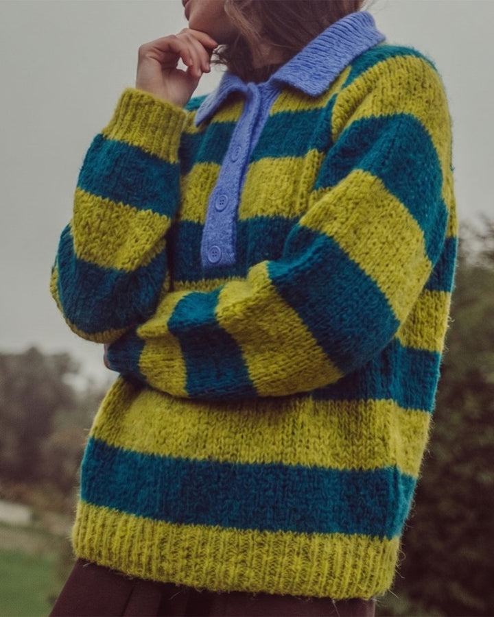 CHALECO OTTAVIA RAYAS VERDE