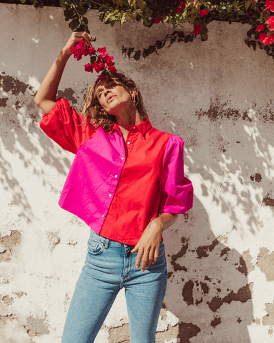 ANTOINE BLUSA - ROJO FUCSIA