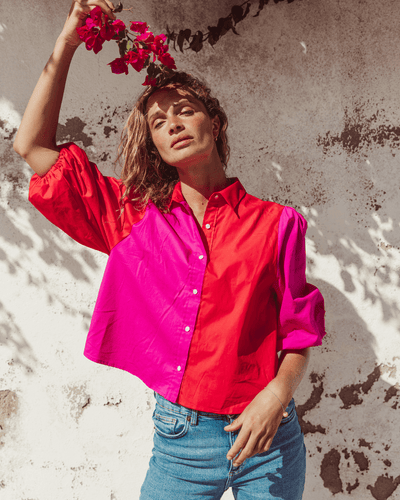 ANTOINE BLUSA - ROJO FUCSIA
