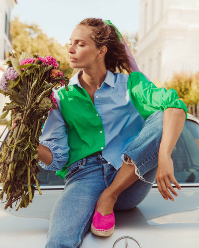 ANTOINE BLUSA - BLUE GREEN